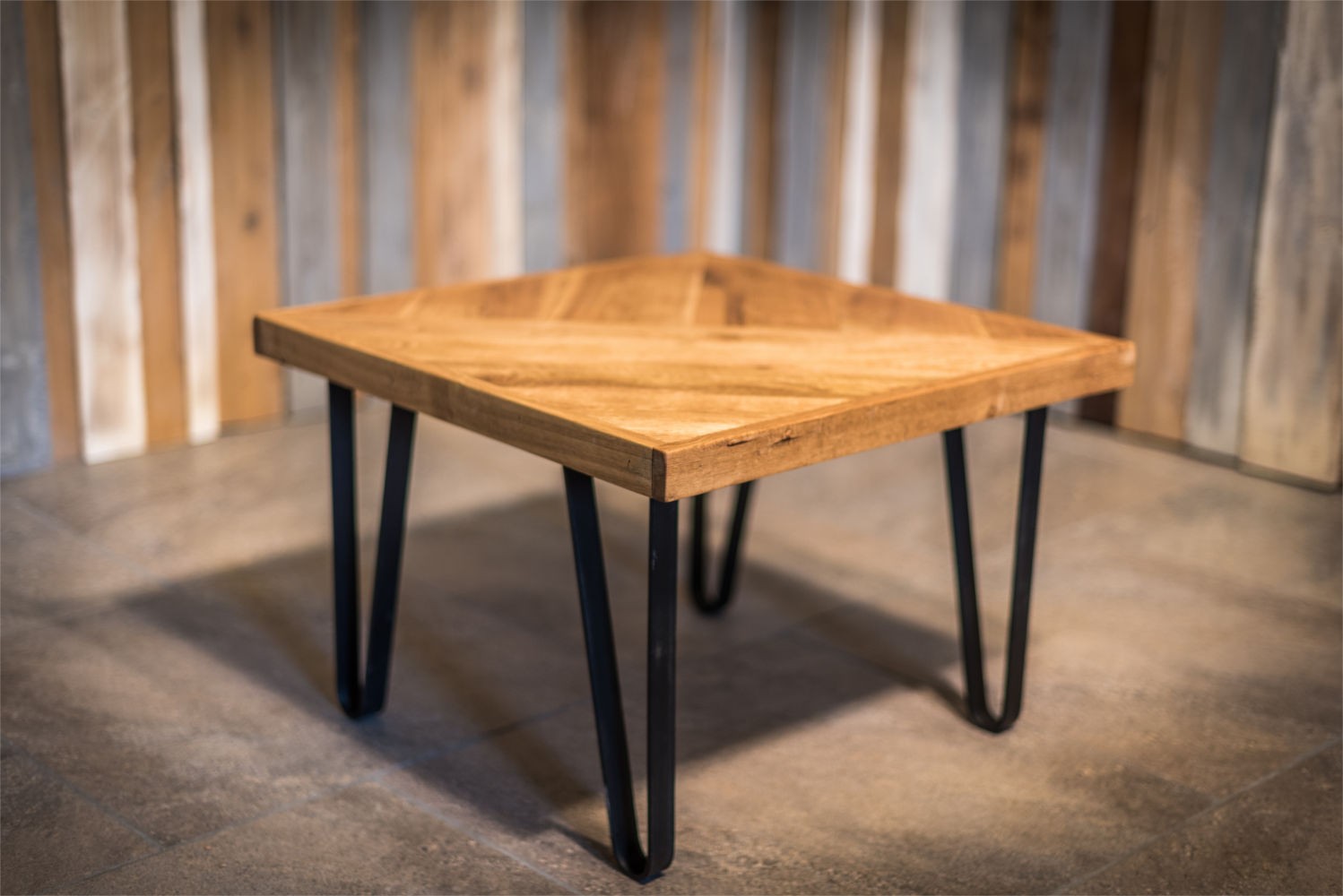 Solid Oak Coffee Table With Steel Legs Solid Oak Designs