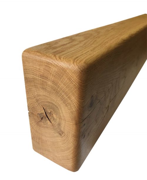 8” x 4” Solid Oak Mantel Beam With Straight Edge