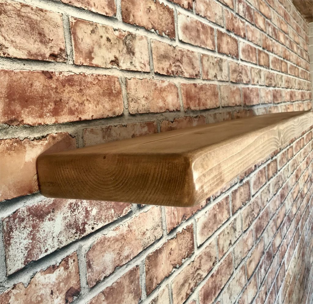 Reclaimed Rustic floating shelf (55mmx220mm) Solid Oak Designs