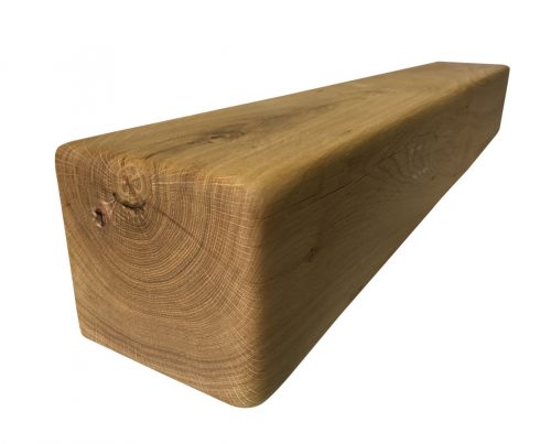 6” x 6” Solid Oak Mantel Beam With Straight Edge