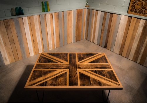 Handmade Oak Union Jack coffee Table