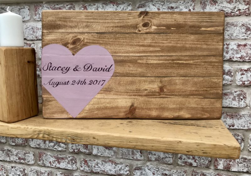 Wedding Guest Signing Rustic Board, Hand painted