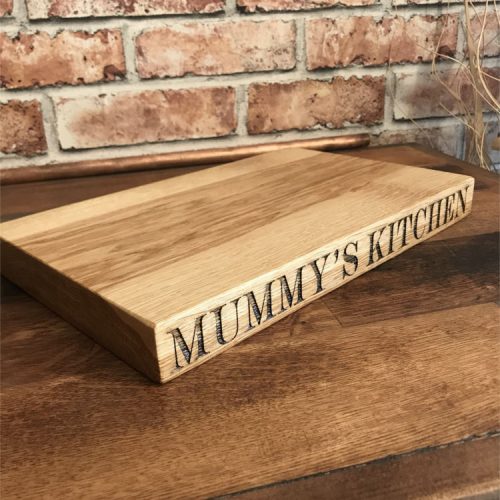 Solid Oak Large Personalised Edge Chopping Board
