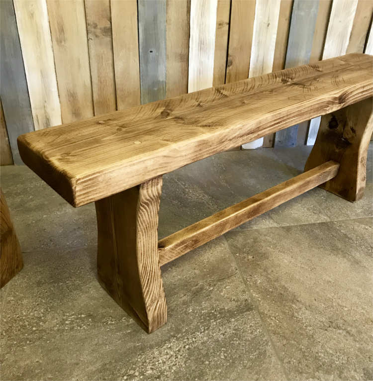 Rustic style Bench | Solid Oak Designs