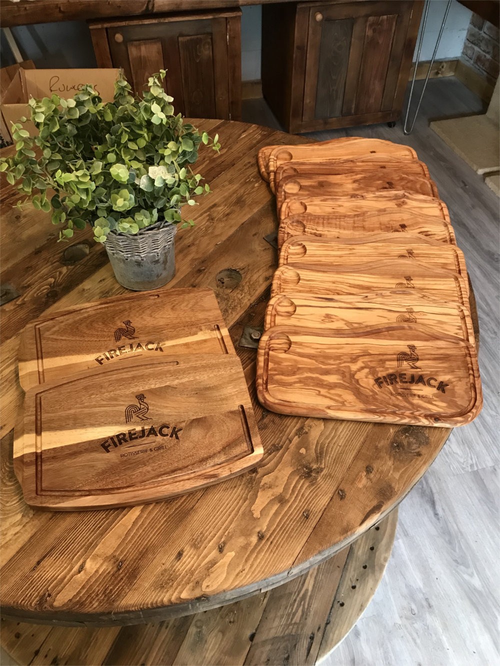Branded serving platters | Solid Oak Designs
